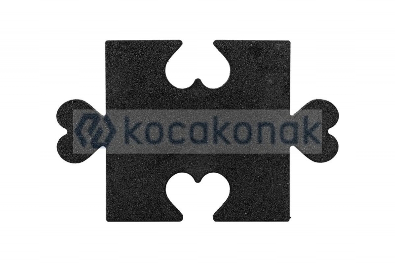 KAUÇUK PUZZLE KALPLİ 40*40 2,5 CM SİYAH